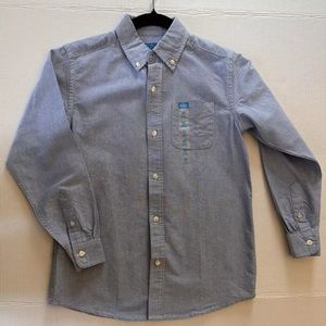 New T￼he Children's Place Kids Boys Sz M 7/8 Light Blue Long Sleeve Oxford Shirt
